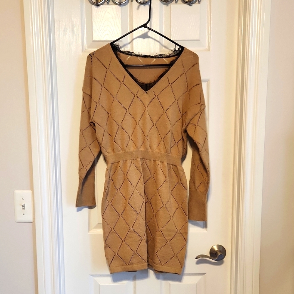 Tan Sweater Dress